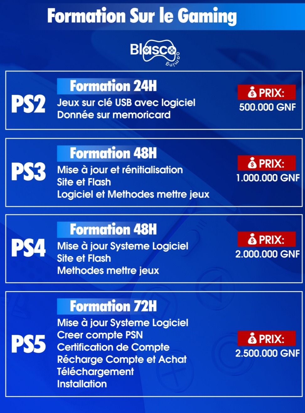 Formation sur le gaming et les jeux vidéo